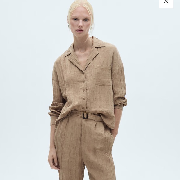 New Mango Women's textured shirt size 6 - Picture 1 of 14